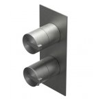 Ritmonio DOT316 Round Bateria wannowo-prysznicowa termostatyczna podtynkowa czarna stal nierdzewna PR50HC102IBX