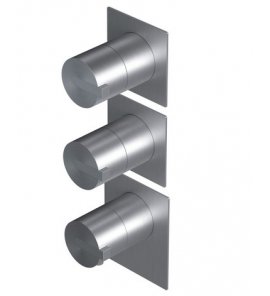 Ritmonio DOT316 Round Bateria wannowo-prysznicowa termostatyczna podtynkowa stal nierdzewna PR50HE201INOX