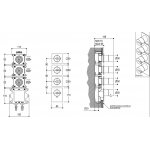 Ritmonio DOT316 Round Bateria wannowo-prysznicowa termostatyczna podtynkowa stal nierdzewna PR50HG201INOX