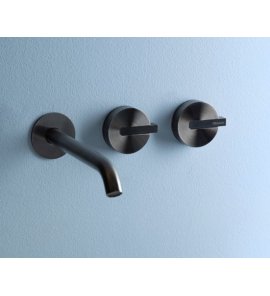    Ritmonio DOT316 Round Bateria umywalkowa podtynkowa czarna stal nierdzewna PR50AK212IBX