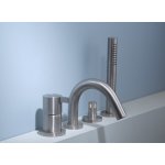 Ritmonio DOT316 Round Bateria wannowo-prysznicowa 4-otworowa stal nierdzewna PR50EG201INOX