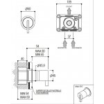 Ritmonio DOT316 Round Mieszacz prysznicowy/umywalkowy podtynkowy stal nierdzewna PR50FC211INOX