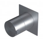 Ritmonio DOT316 Round Rozdzielacz 3-drożny podtynkowy stal nierdzewna PR50LB201INOX