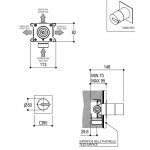 Ritmonio DOT316 Round Rozdzielacz 3-drożny podtynkowy stal nierdzewna PR50LB201INOX