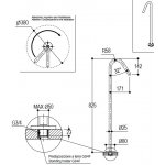 Ritmonio DOT316 Round Wylewka podłogowa do wanny stal nierdzewna E0BA0104H2INOX