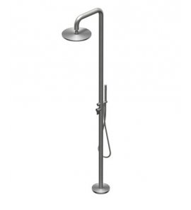 Ritmonio DOT316 Round Zestaw prysznicowy wolnostojący stal nierdzewna PR50DK202INOX