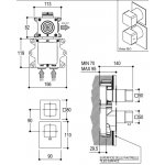 Ritmonio Glitter Bateria natryskowa podtynkowa termostatyczna chrom PR47HG211CRL