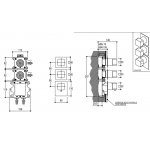 Ritmonio Glitter Bateria natryskowa podtynkowa termostatyczna chrom PR47HE211CRL