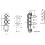Ritmonio Glitter Bateria natryskowa podtynkowa termostatyczna chrom PR47HG211CRL