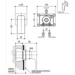 Ritmonio Glitter Bateria prysznicowa/umywalkowa podtynkowa chrom PR32FC201CRL