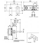 Ritmonio Glitter Bateria umywalkowa ścienna podtynkowa chrom PR32AL101CRL