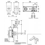Ritmonio Glitter Bateria umywalkowa ścienna podtynkowa chrom PR32AL201CRL