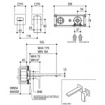 Ritmonio Glitter Bateria umywalkowa ścienna podtynkowa chrom PR32AL202CRL