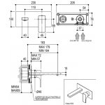 Ritmonio Glitter Bateria umywalkowa ścienna podtynkowa chrom PR32AL102CRL
