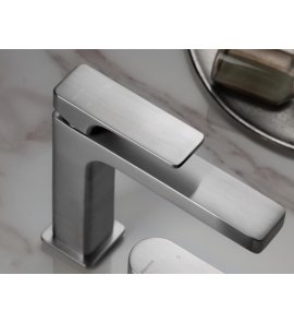    Ritmonio Glitter Bateria umywalkowa jednootworowa bez korka automatycznego szczotkowany PR32AA201IX