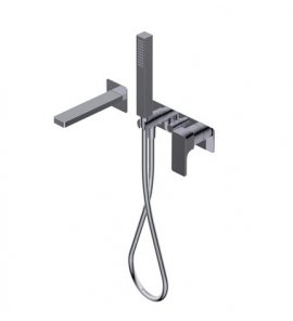 Ritmonio Glitter Bateria wannowa podtynkowa z wylewką i słuchawką chrom PR32EC101CRL