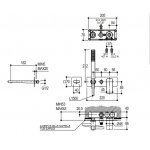 Ritmonio Glitter Bateria wannowa podtynkowa z wylewką i słuchawką chrom PR32EC101CRL