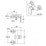 Ritmonio Glitter/Pois Bateria prysznicowa ścienna chrom PR31FA202CRL