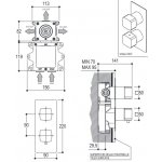 Ritmonio Haptic Bateria natryskowa podtynkowa termostatyczna chrom PR43HG102CRL