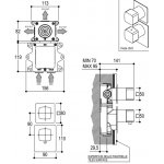 Ritmonio Haptic Bateria natryskowa podtynkowa termostatyczna chrom PR43HG202CRL