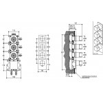Ritmonio Haptic Bateria natryskowa podtynkowa termostatyczna chrom PR43HG201CRL