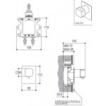 Ritmonio Haptic Bateria natryskowa podtynkowa termostatyczna chrom PR43HC102CRL