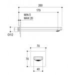 Ritmonio Haptic Wylewka wannowa ścienna chrom PR43CC201CRL