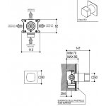 Ritmonio Haptic Zawór przełączający podtynkowy chrom PR43LB202CRL