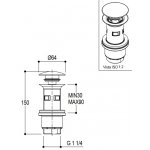 Ritmonio Korek klik-klak stal nierdzewna 78Q002INOX