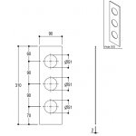 Ritmonio Płytka zewnętrzna do baterii termostatycznej podtynkowej stal nierdzewna RCMBA009INOX