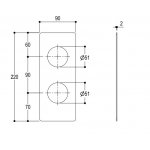 Ritmonio Płytka zewnętrzna do baterii termostatycznej podtynkowej czarny RCMBA004C04