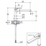Ritmonio Pois Bateria umywalkowa 1-otworowa bez korka automatycznego chrom PR31AA202CRL