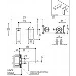 Ritmonio Pois Bateria umywalkowa ścienna podtynkowa chrom PR31AL101CRL