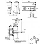 Ritmonio Pois Bateria umywalkowa ścienna podtynkowa chrom PR31AL201CRL