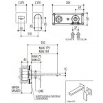 Ritmonio Pois Bateria umywalkowa ścienna podtynkowa chrom PR31AL202CRL