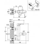 Ritmonio Pois Bateria wannowa ścienna chrom PR31EA201CRL
