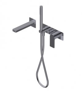 Ritmonio Pois Bateria wannowa podtynkowa z wylewką i słuchawką chrom PR31EC101CRL