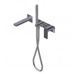 Ritmonio Pois Bateria wannowa podtynkowa z wylewką i słuchawką chrom PR31EC101CRL