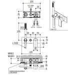 Ritmonio Pois Bateria wannowo-prysznicowa podtynkowa z słuchawką chrom PR31GG101CRL