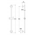 Ritmonio Drążek prysznicowy chrom Q0BA6070CRL