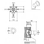 Ritmonio Przełącznik 3-drożny podtynkowy chrom E0BA0224ESPCRL