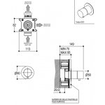 Ritmonio Przełącznik odcinający z możliwością łączenia szeregowego podtynkowy chrom PR47JB201CRL