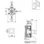 Ritmonio Przełącznik odcinający z możliwością łączenia szeregowego podtynkowy chrom PR47JB211CRL