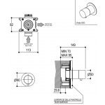 Ritmonio Przełącznik podtynkowy chrom PR47JB201CRL