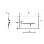 Ritmonio Przycisk przedni do spłuczki chrom 78T002CRL
