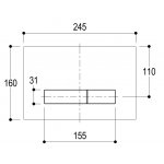   Ritmonio Przycisk przedni do spłuczki złoto szczotkowane 78T002GOX