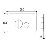 Ritmonio Przycisk przedni do spłuczki brushed 78T003IX