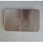 Ritmonio Przycisk przedni do spłuczki brushed black chrome 78T003BLX