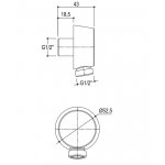   Ritmonio Przyłącze kątowe frosted black chrome E0BA0173F31