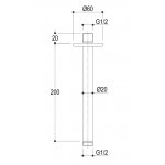 Ritmonio Ramię deszczownicy chrom U0BA8085H1CRL